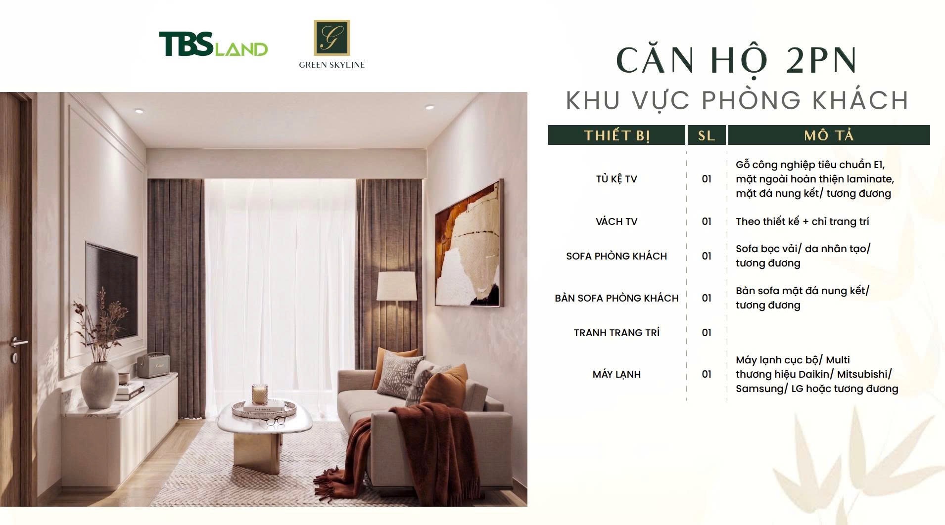 Nội thất 2PN phòng khách